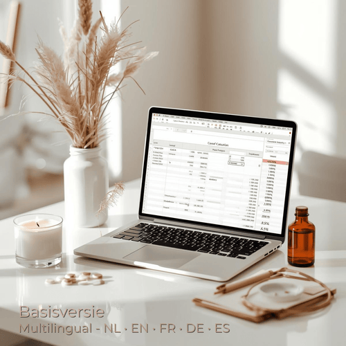 Kaarsen Productiekost Template – Basisversie (Meertalig) | LouBelle | Handgemaakte geurkaarsen