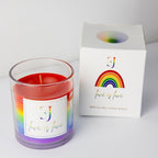 Regenboogkaars - Hoop, Troost en Kleur | LouBelle | Handgemaakte geurkaarsen